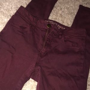 NWOT Size 2 Hi-Rise Burgundy Jeggings
